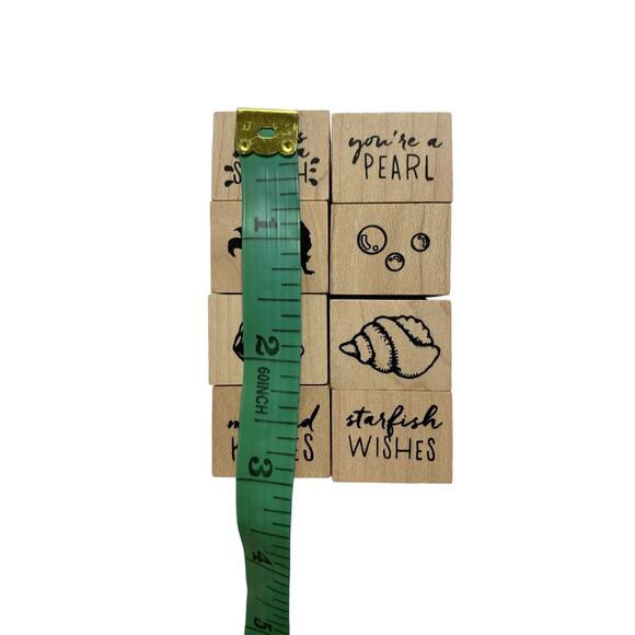 HERO ARTS Ink N Stamp Mermaid Kisses Woodblock Stamp Set of 8 #LP457 - Picture 3 of 4